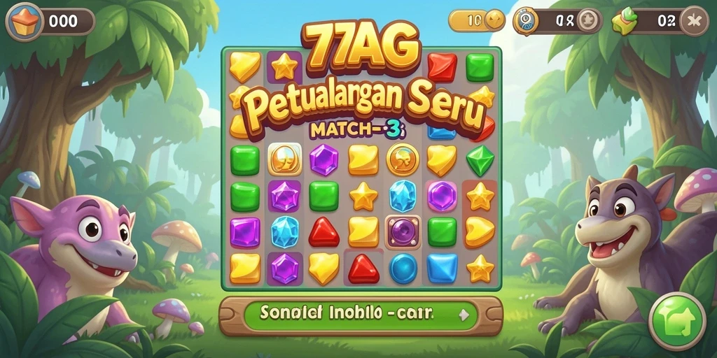 Screenshot gameplay 77AG dengan kombinasikan warna untuk menang.