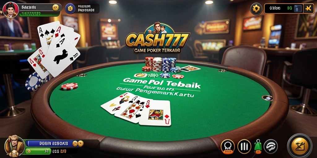 Tampilan menarik dari gameplay Poker yang mendebarkan.