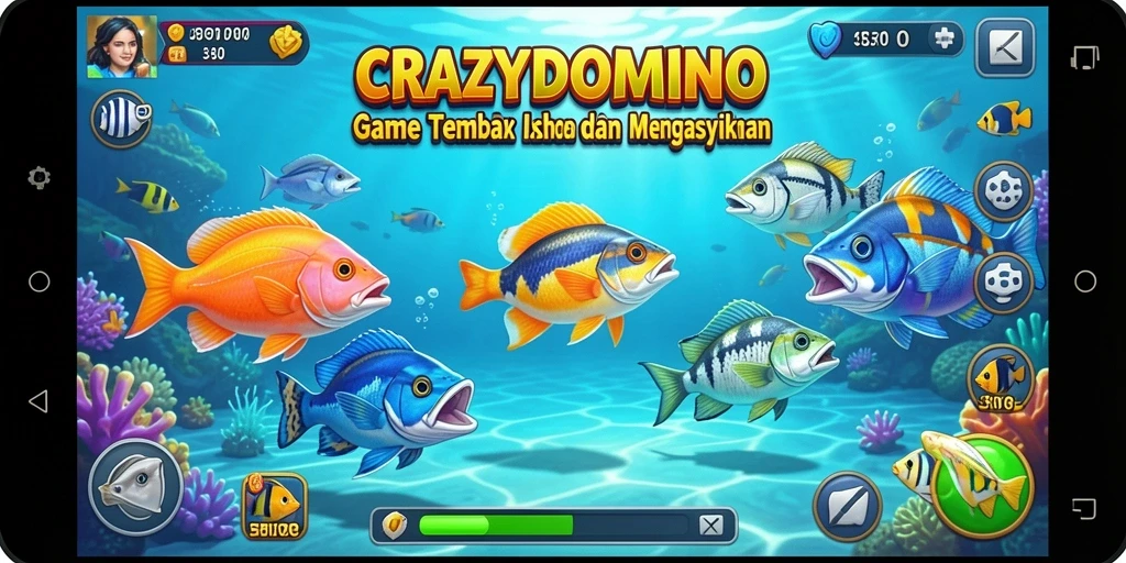 Tampilan gameplay Tembak Ikan yang seru dan interaktif.