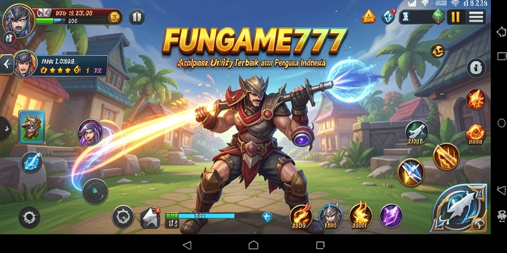 Screenshot FUNGAME777 menampilkan antarmuka aplikasi Utility yang ramah pengguna.