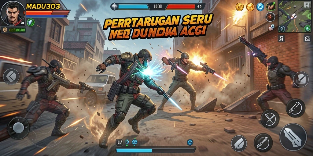 Tangkapan layar <strong>MADU303</strong> menampilkan aksi seru dalam pertempuran yang mendebarkan.