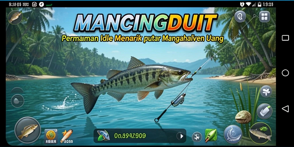 Tampilan menarik dari gameplay memancing di MANCINGDUIT.