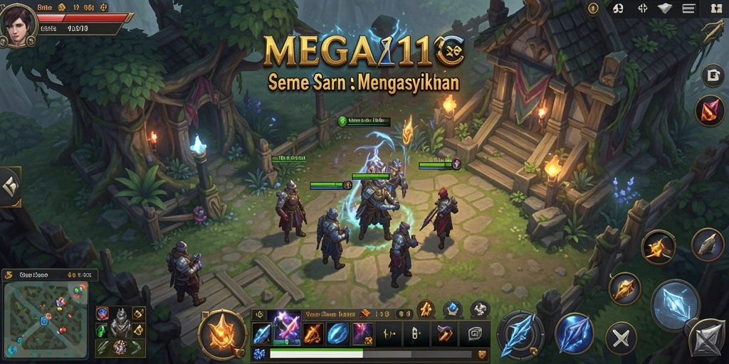 Screenshot gameplay MEGA111 menampilkan aksi seru dalam pertempuran MMORPG.