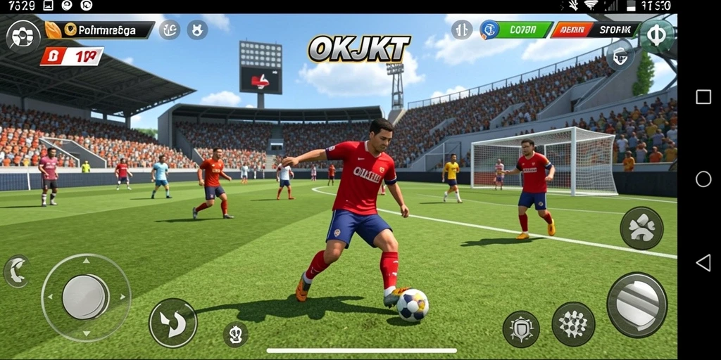 Tangkapan layar utama OKJKT menampilkan gameplay seru dalam olahraga kompetitif.