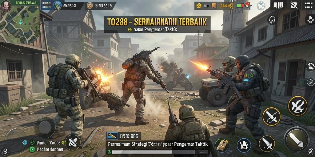Screenshot TO288 menampilkan aksi permainan strategi yang seru dan mendebarkan.