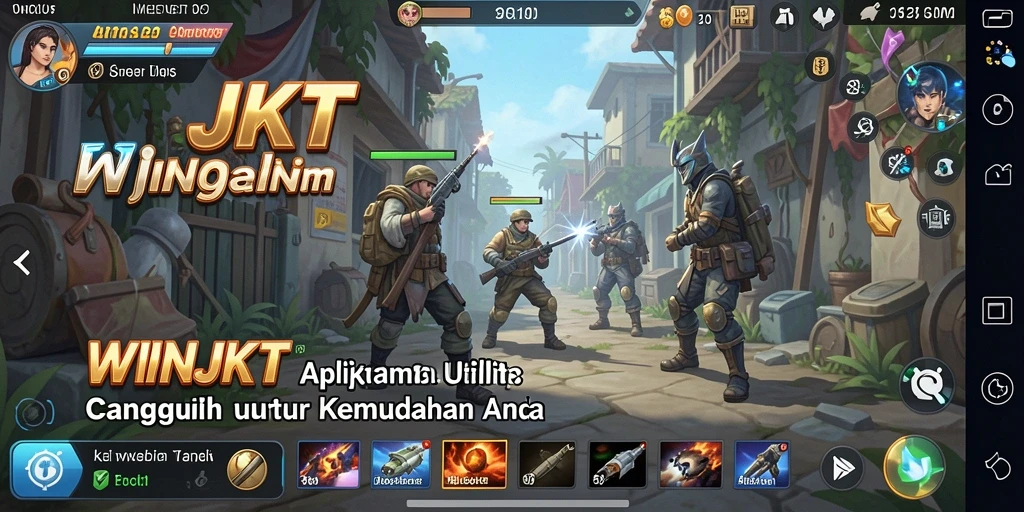 Tampilan utama WINJKT dengan fitur-fitur utilitas yang bermanfaat.