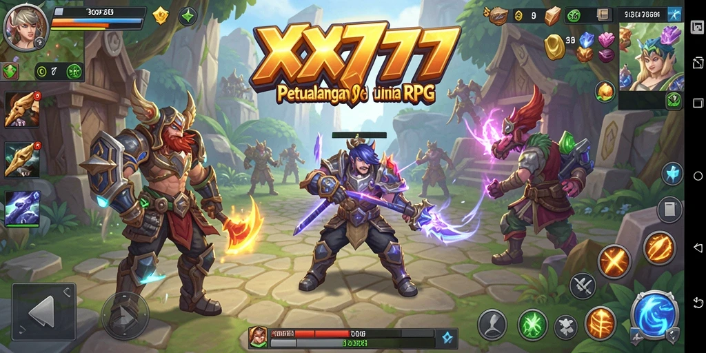 Gameplay XXX777 menampilkan petualangan epik di dunia fantasi.