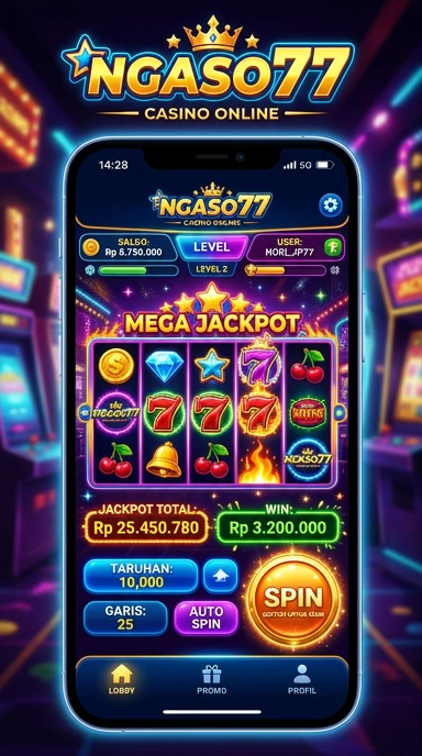 Screenshot aplikasi ngaso77 yang menunjukkan kemudahan navigasi.
